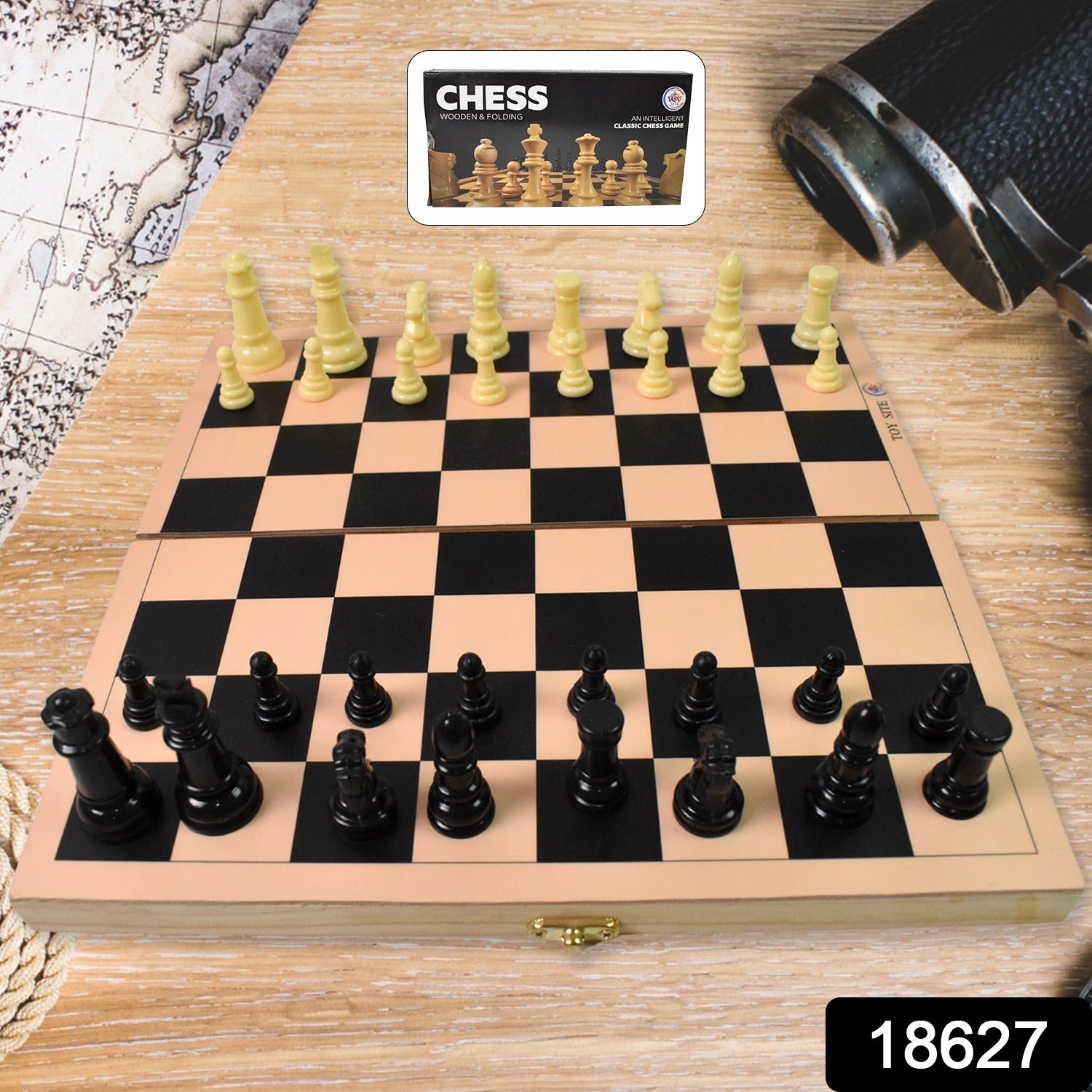 Folding Wooden Chess Board Set (30  30 Cm  1 Set) Folding Wooden Chess Board Set (30  30 Cm  1 Set)